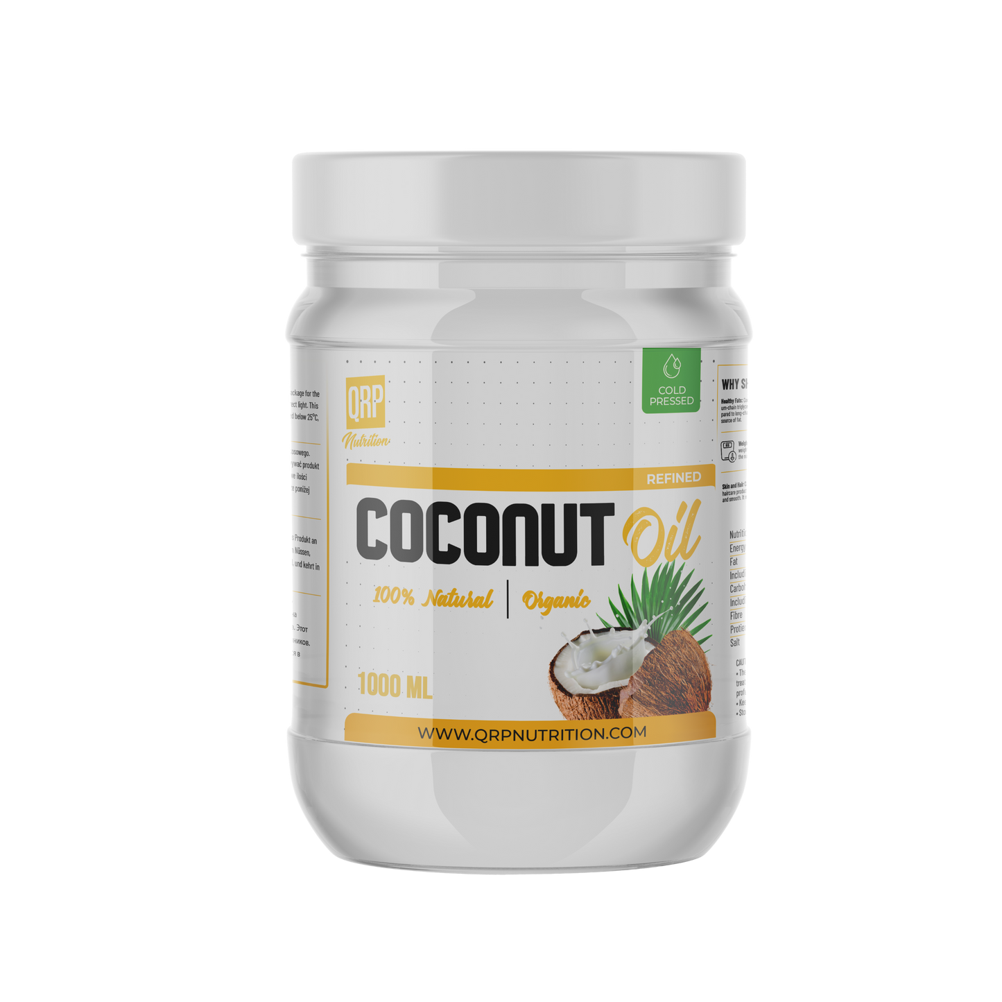QRP Nutrition Coconut Oil (Refined) 1000ml image 0
