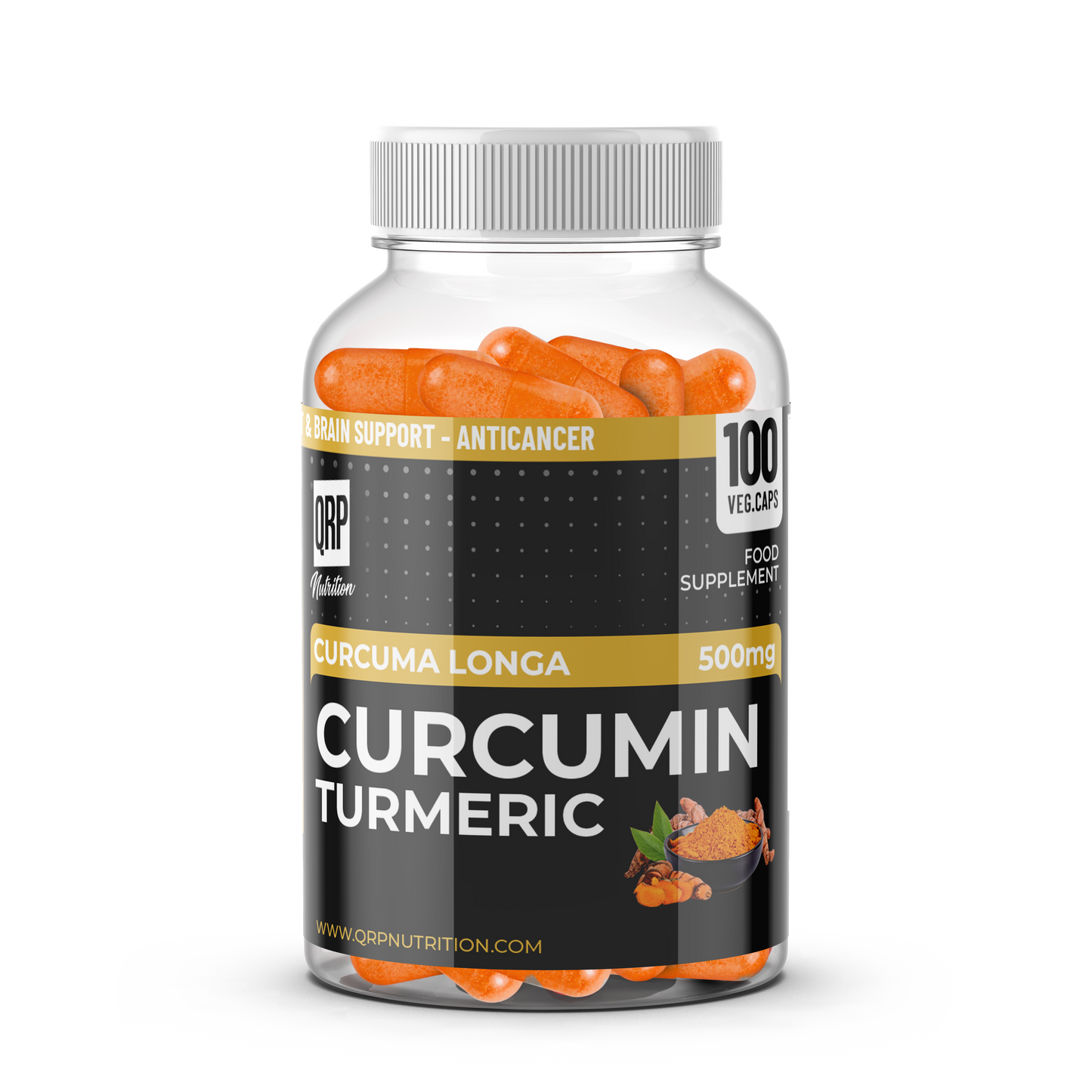 QRP Nutrition Curcumin Turmeric 500mg 100 veg.caps image 0