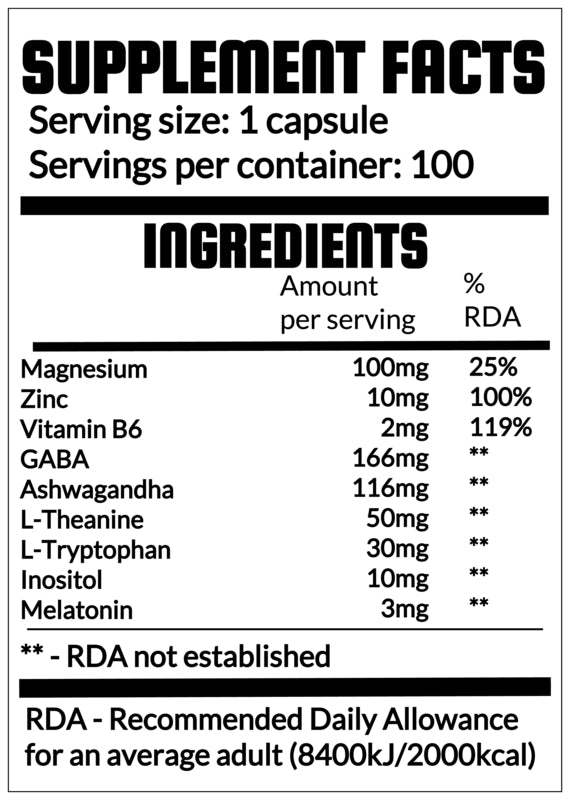 QRP Nutrition GOOD NIGHT Sleeping Pill (100caps) image 1