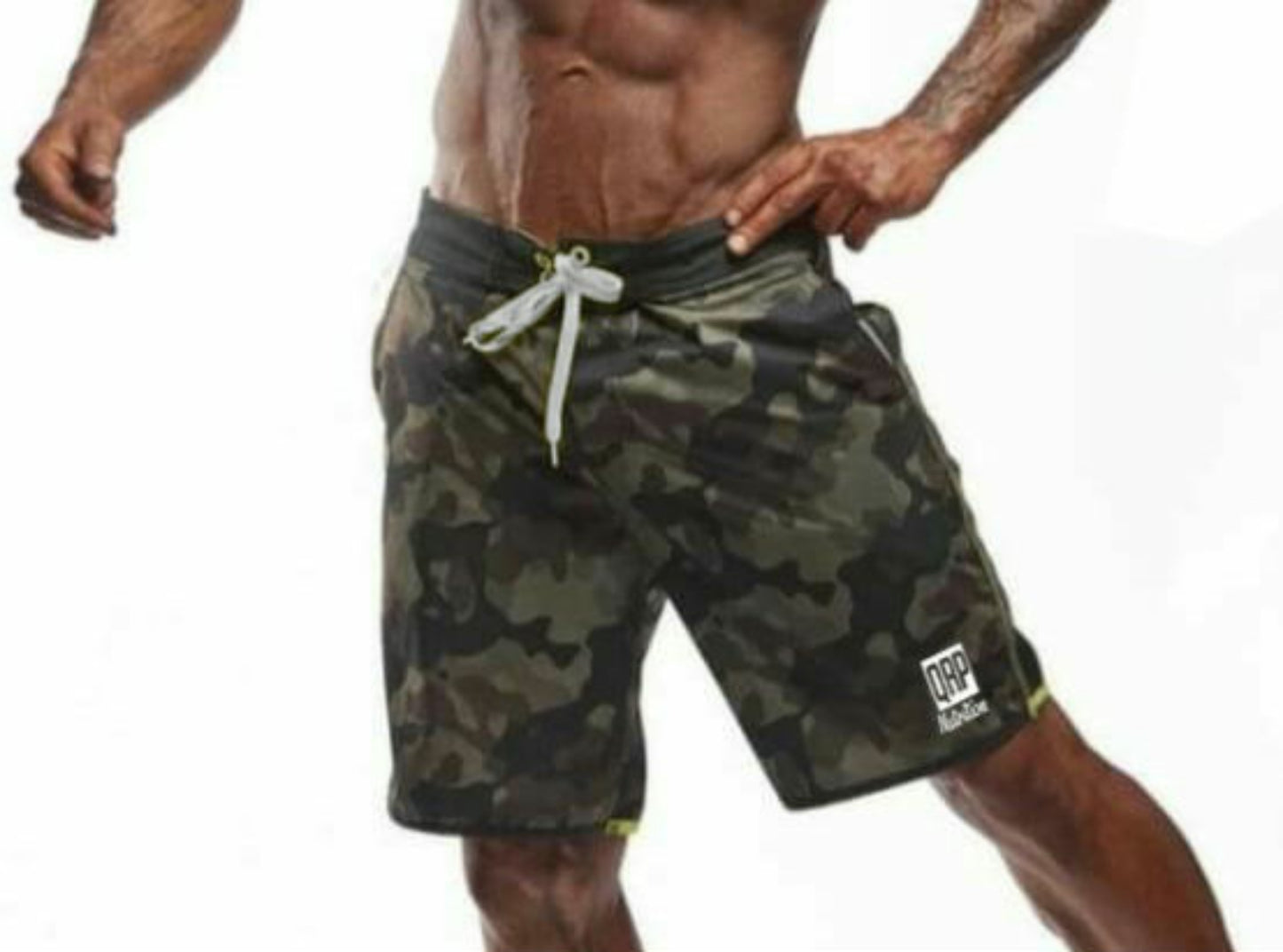 QRP Nutrition Men Camo Beach Shorts image 0