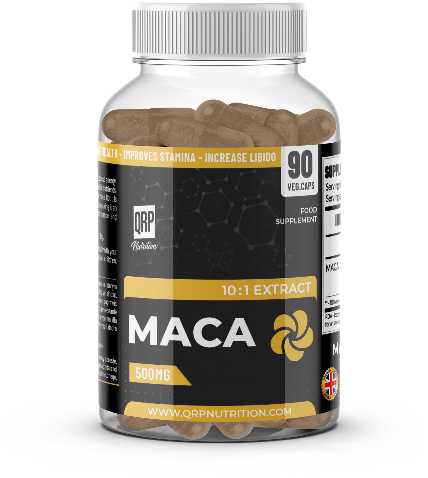 QRP Nutrition MACA 500mg 90 v.caps image 2
