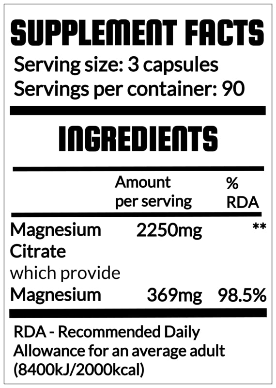 QRP Nutrition MAGNESIUM Citrate 369mg image 1