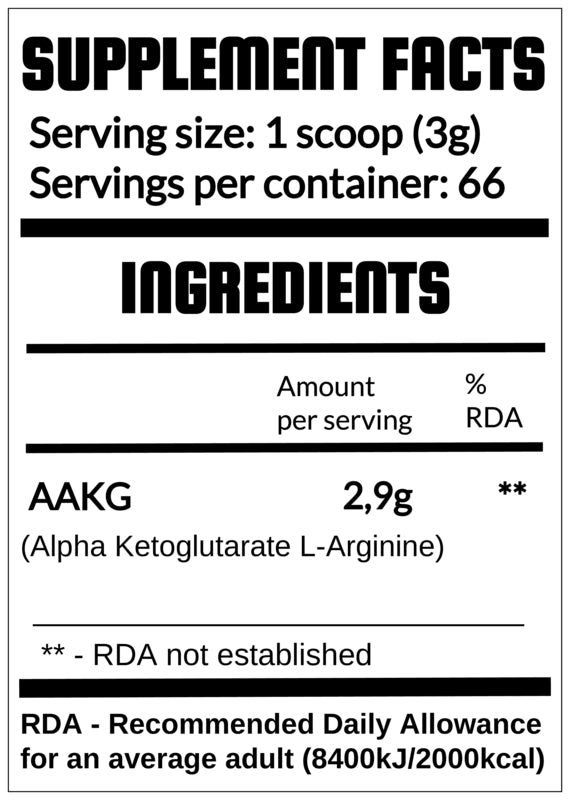 QRP Nutrition AAKG 200g image 3