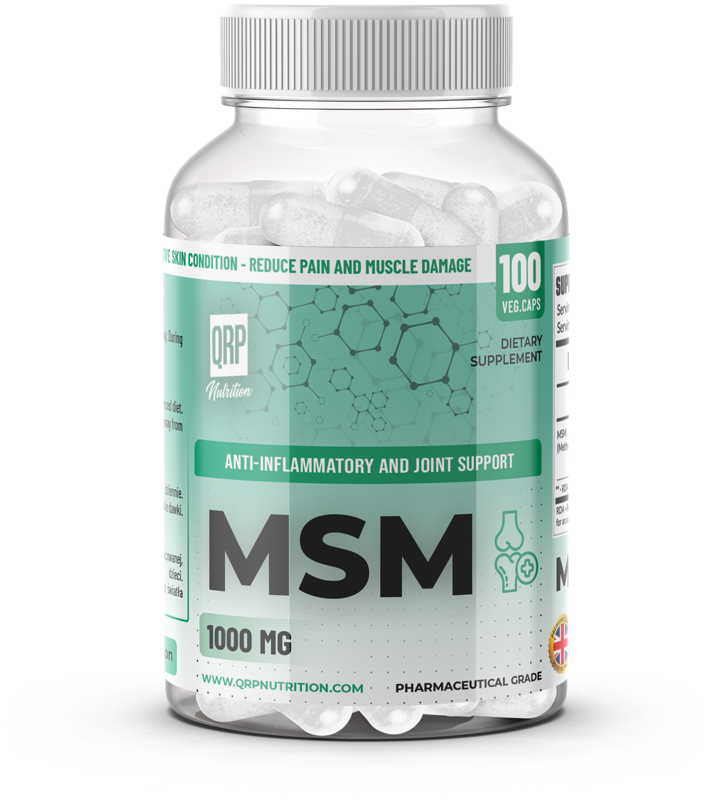 QRP Nutrition MSM 1000mg 100capsules image 4