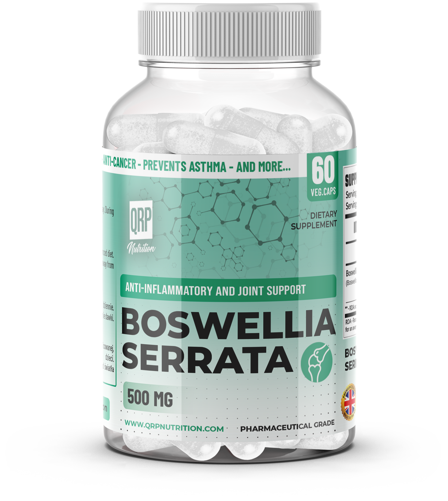 QRP Nutrition Boswellia Serrata 60 capsules 500mg image 4