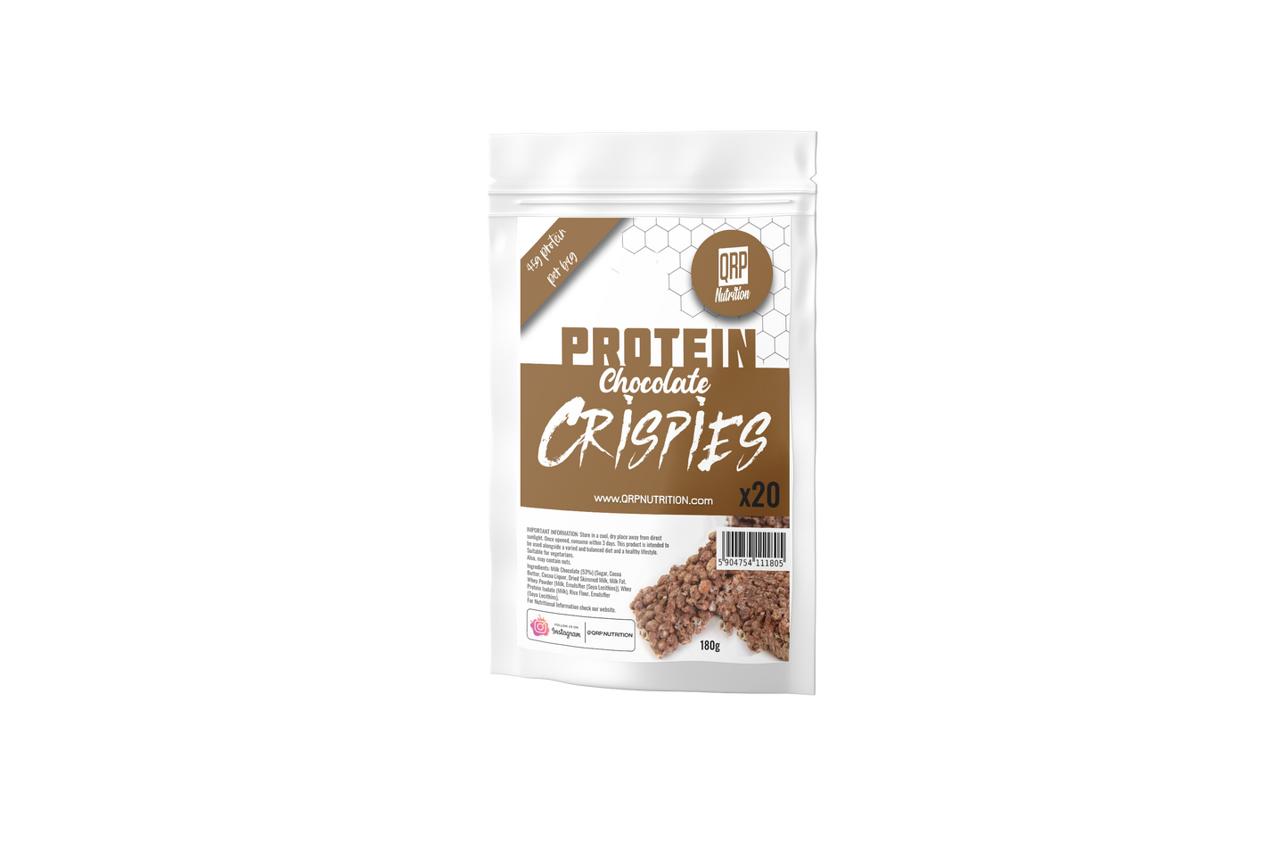 QRP Nutrition Protein Chocolate Crispies x20 image 0