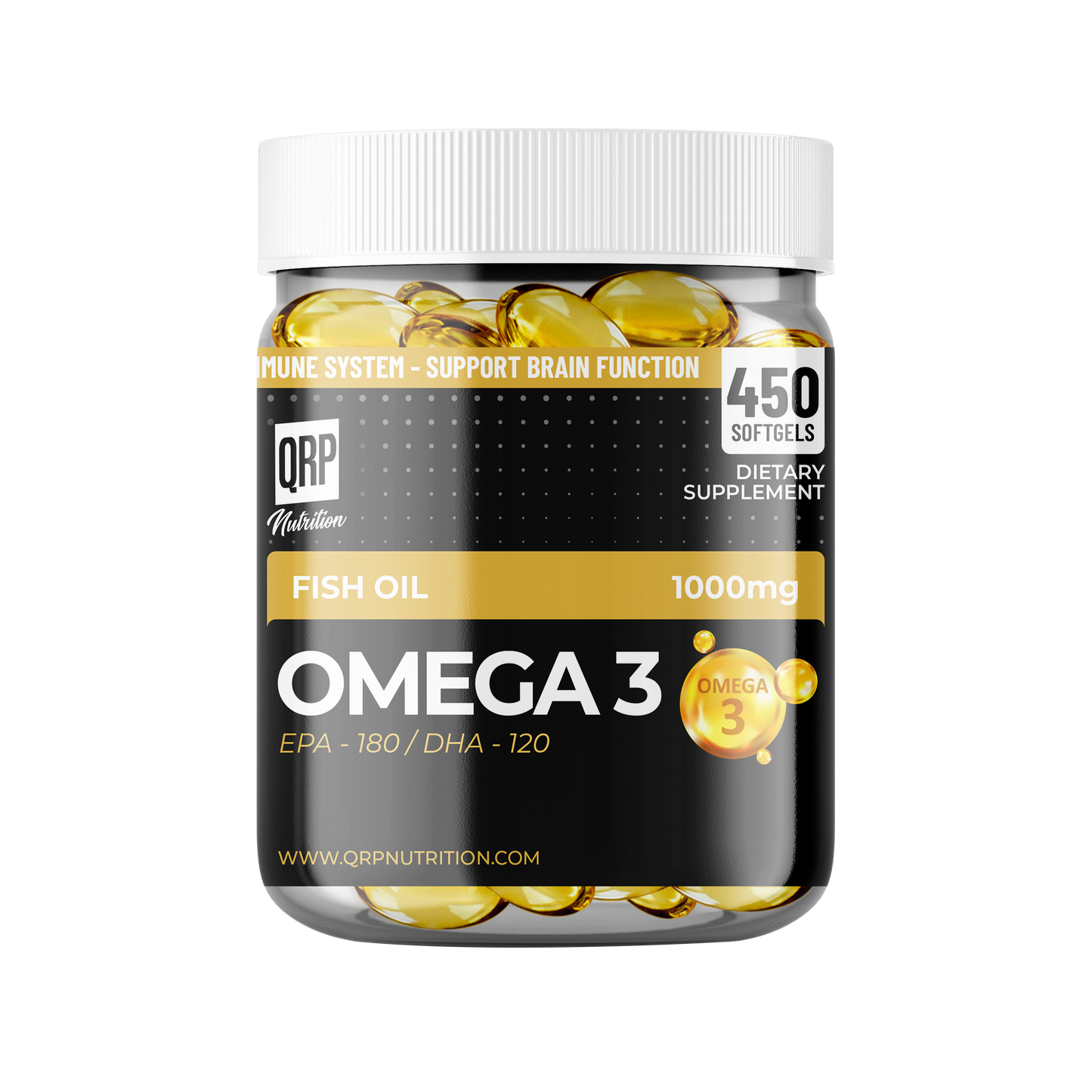 QRP Nutrition Omega-3 Fish Oil 1000mg image 1