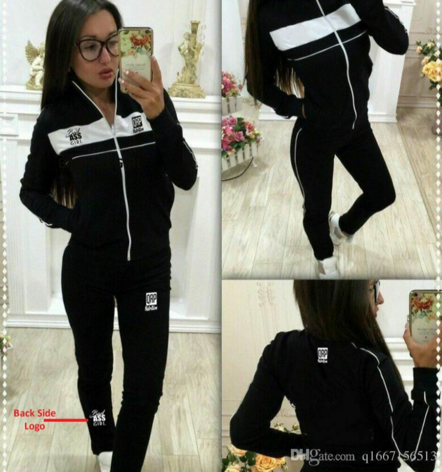 QRP Nutrition Bad Ass Girl Black Tracksuit image 0