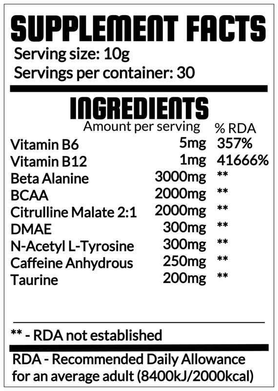 QRP Nutrition BOXER Pre-workout 300g image 1