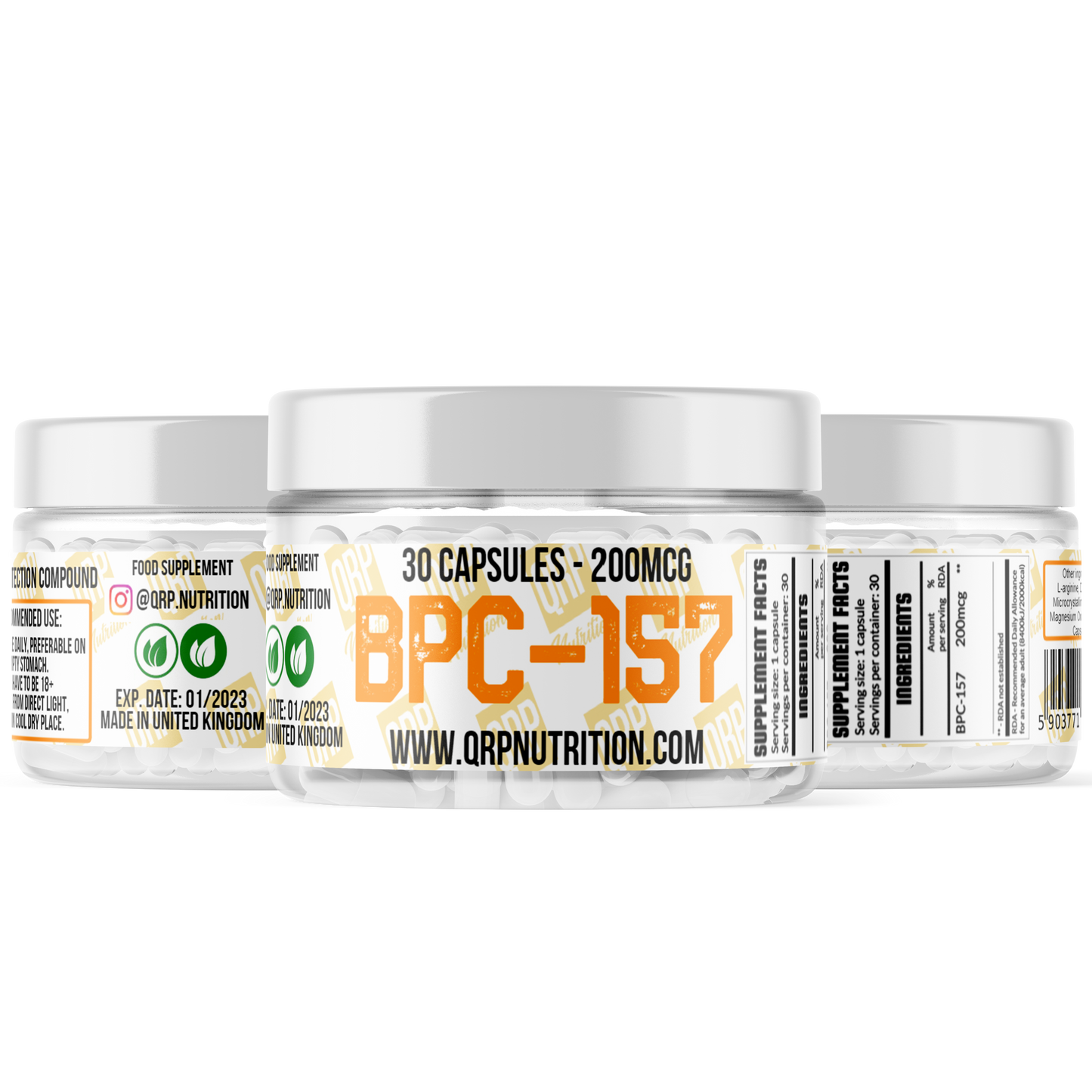 QRP Nutrition BPC-157 200mcg 30capsules image 0