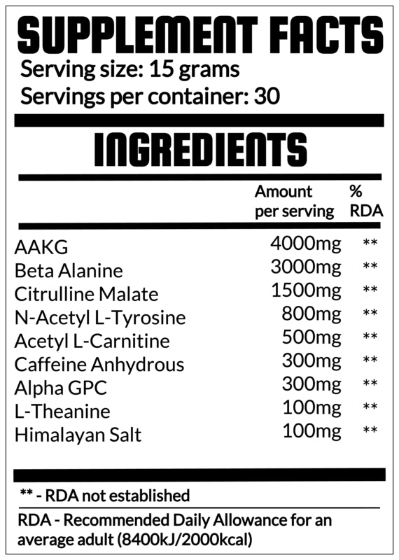 QRP Nutrition CRAZY PRAWN Pre-workout 450g image 1