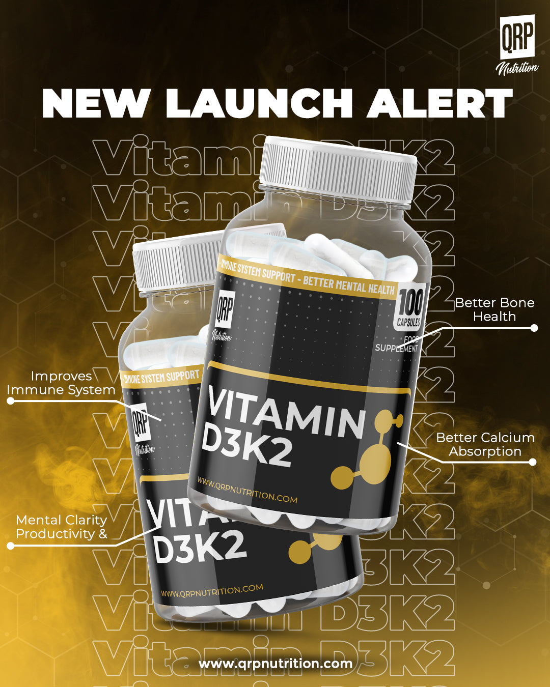 QRP Nutrition Vitamin D3K2 90veg.caps image 1