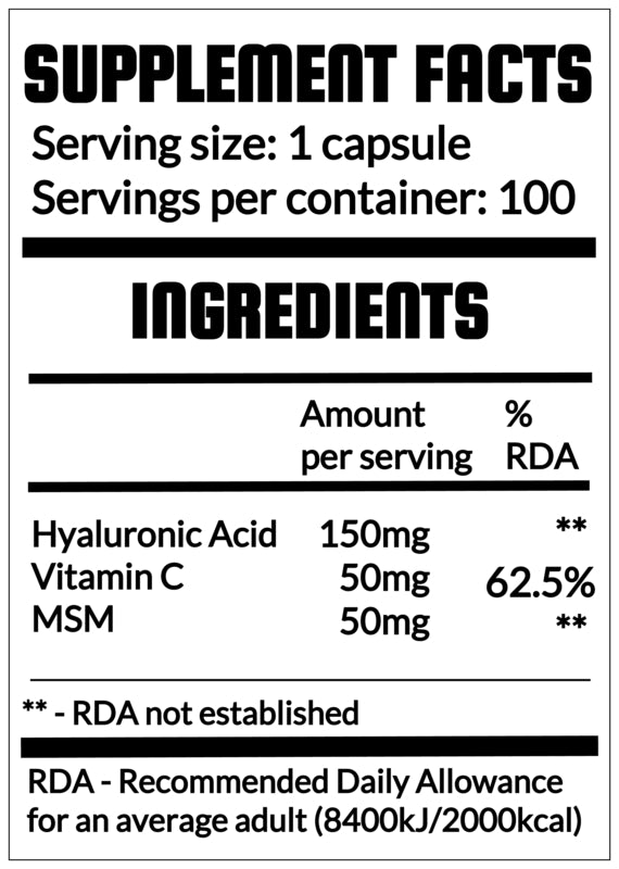 QRP Nutrition Hyaluronic Acid+ (100caps) image 1
