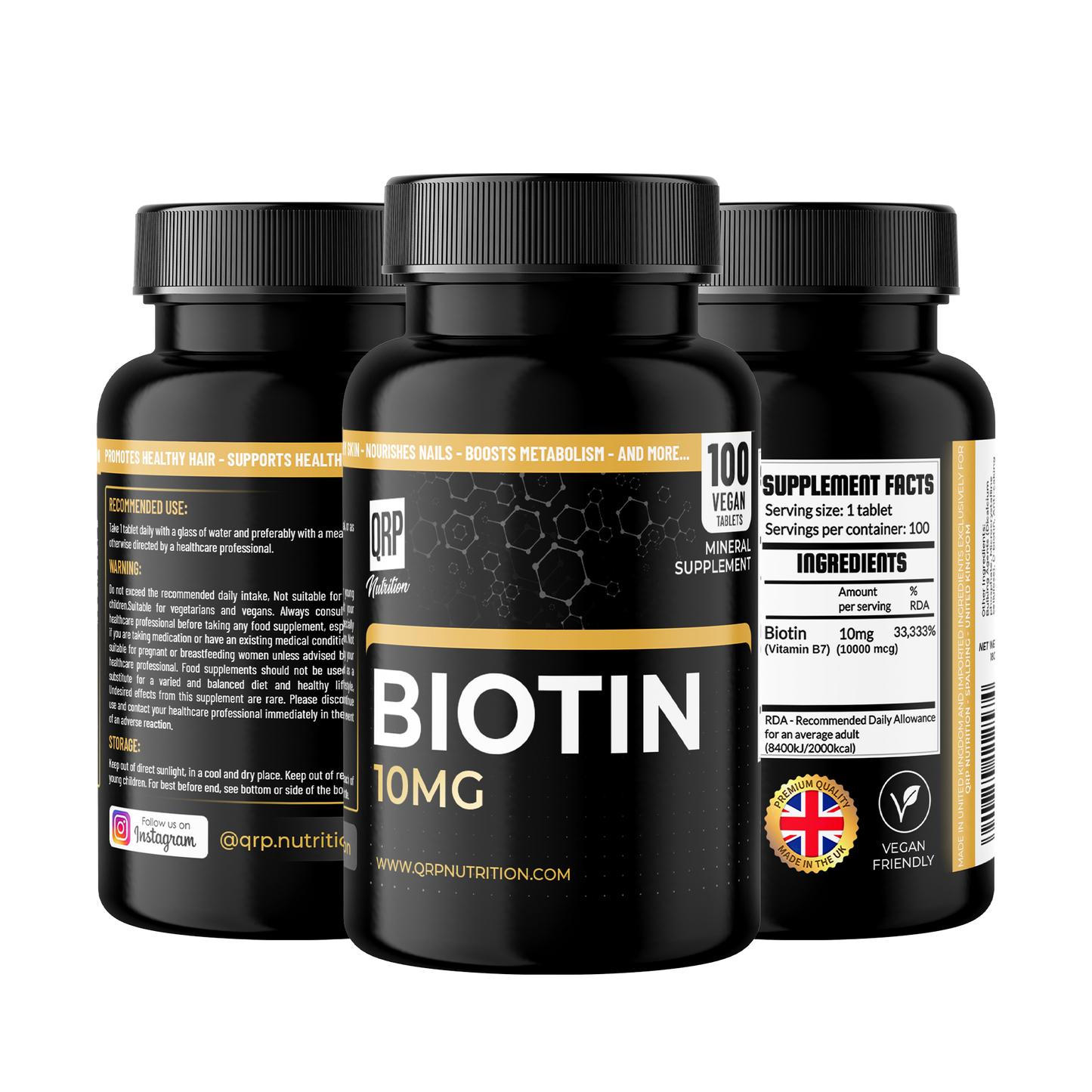 QRP Nutrition Biotin 10000mcg 100tabs image 0