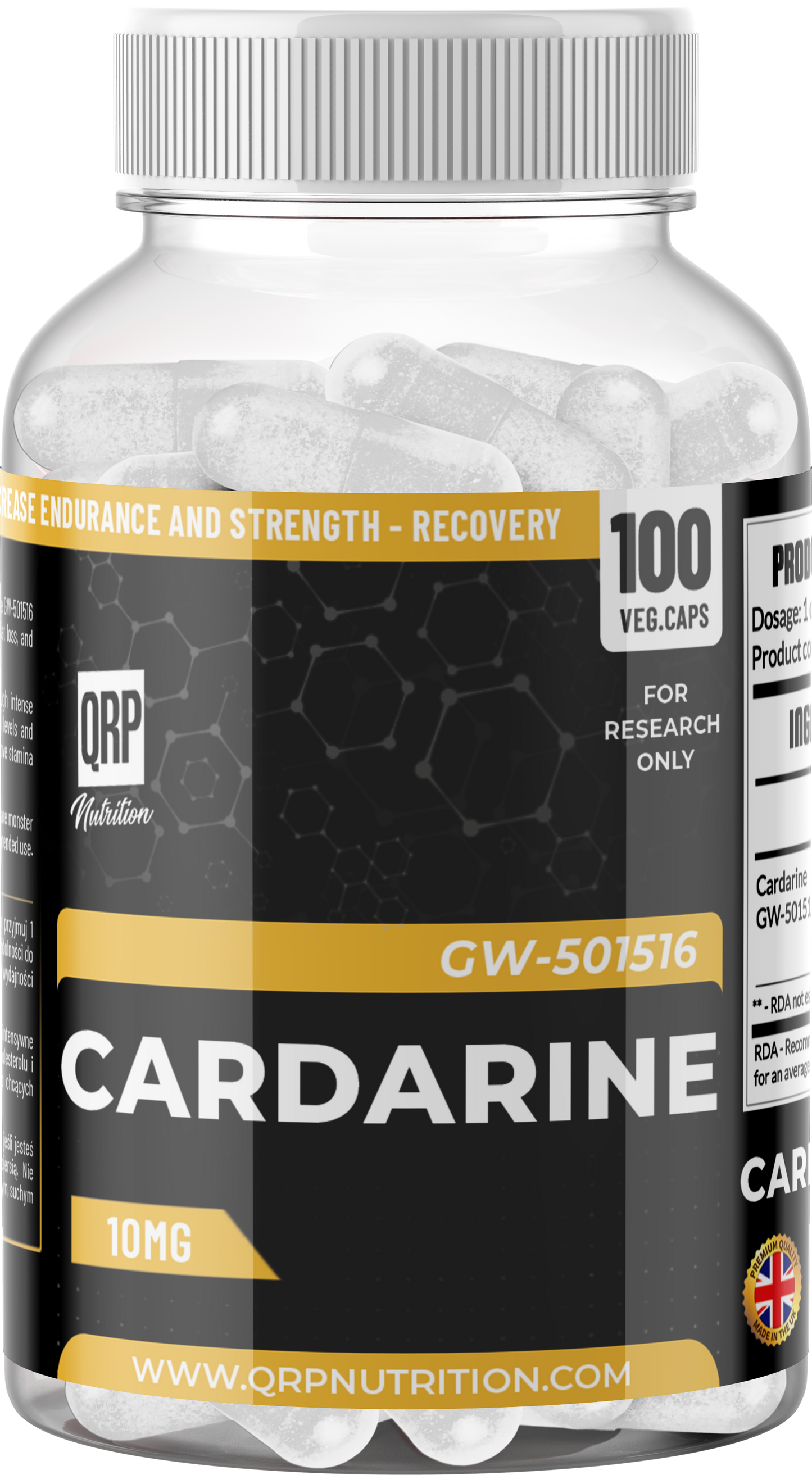 QRP Nutrition GW501516 CARDARINE 10mg 100caps