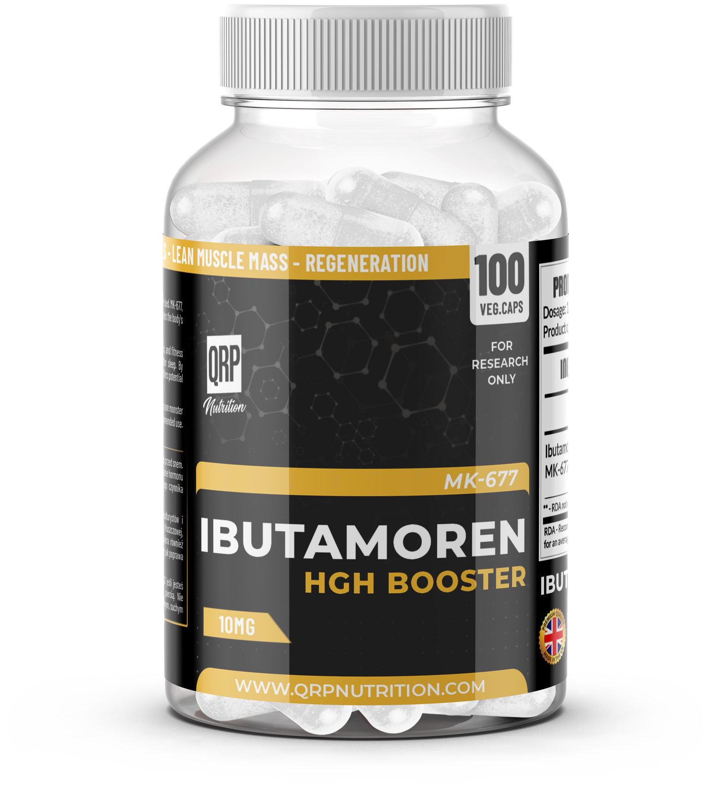 QRP Nutrition MK677 Ibutamoren 10mg 100capsules!