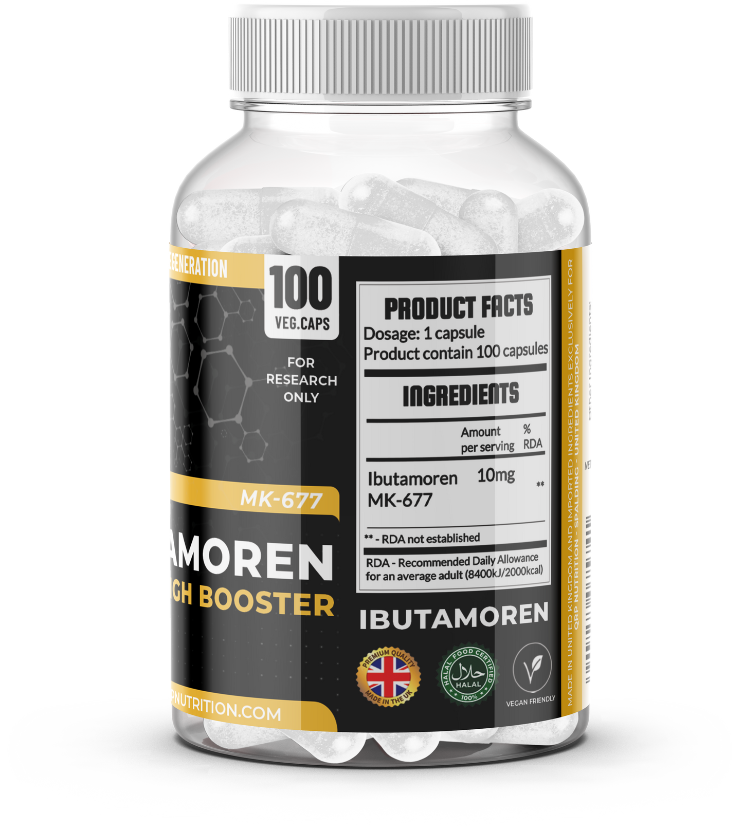 QRP Nutrition MK677 Ibutamoren 10mg 100capsules!