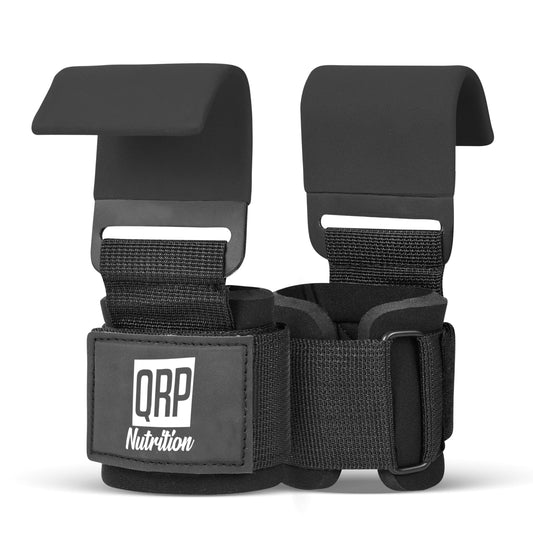 QRP Nutrition metal gym hooks with wristband image 0