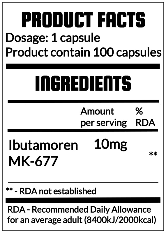 QRP Nutrition MK677 Ibutamoren 10mg 100capsules! image 1