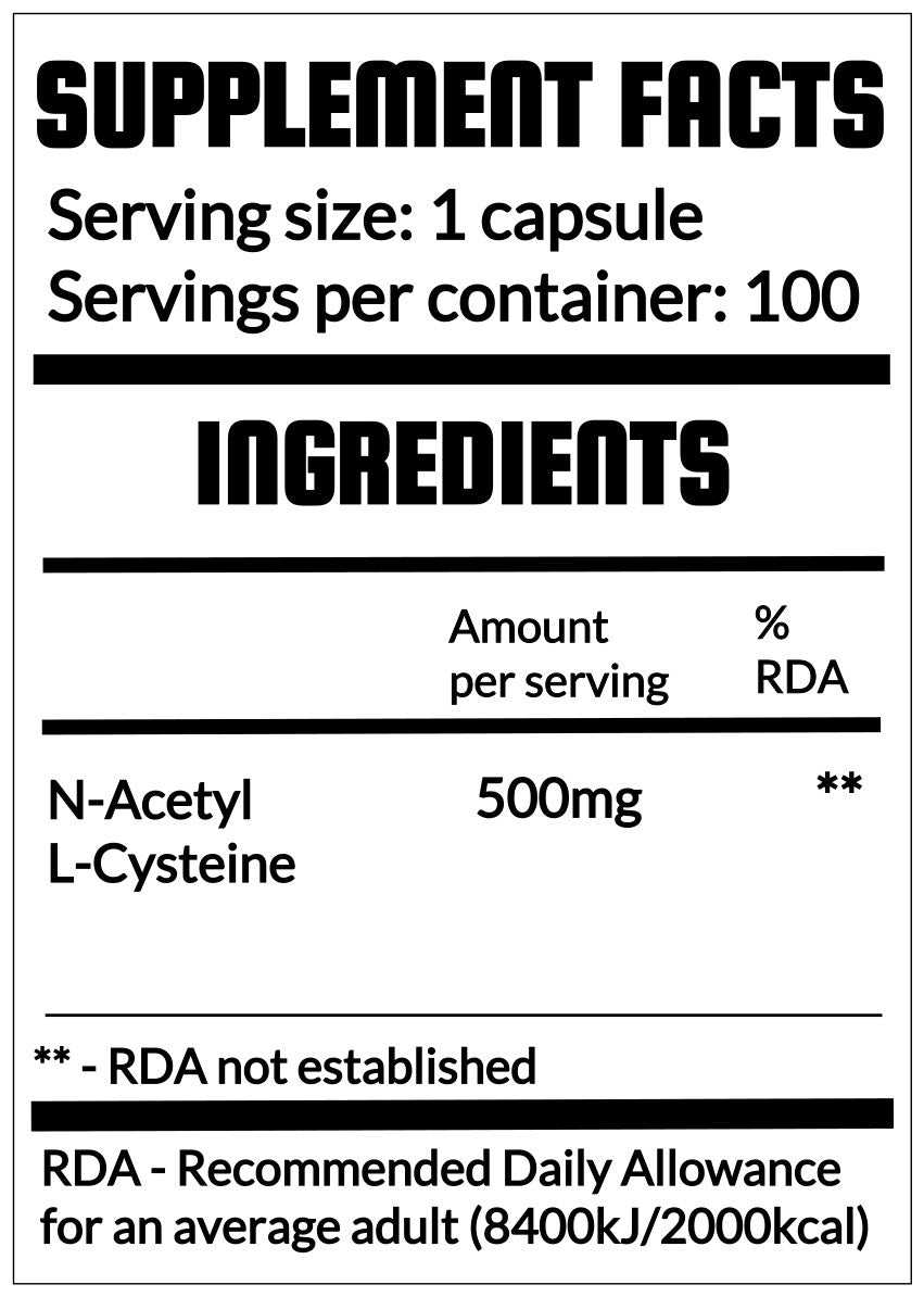QRP Nutrition NAC 500mg 100 veg.capsules image 1