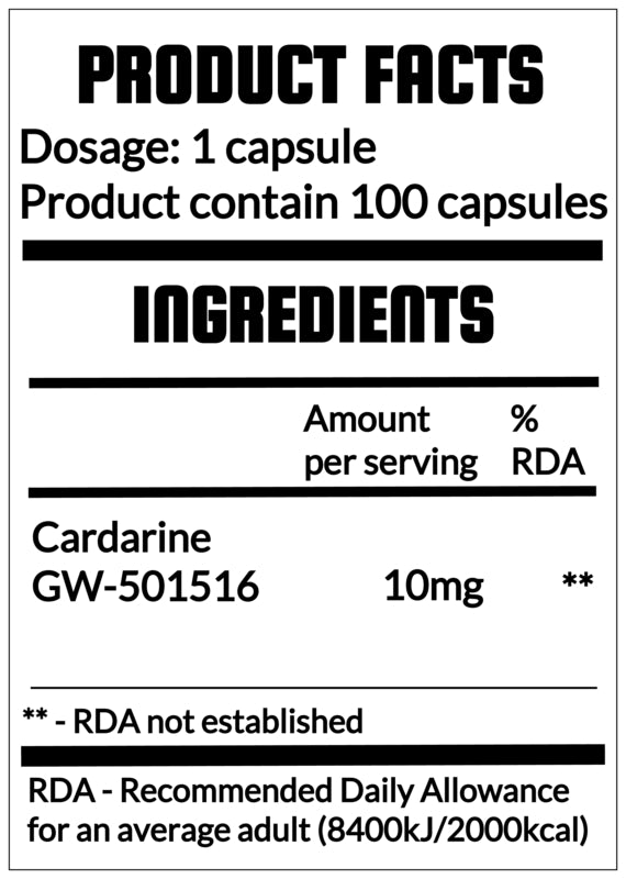 QRP Nutrition GW501516 CARDARINE 10mg 100caps image 1
