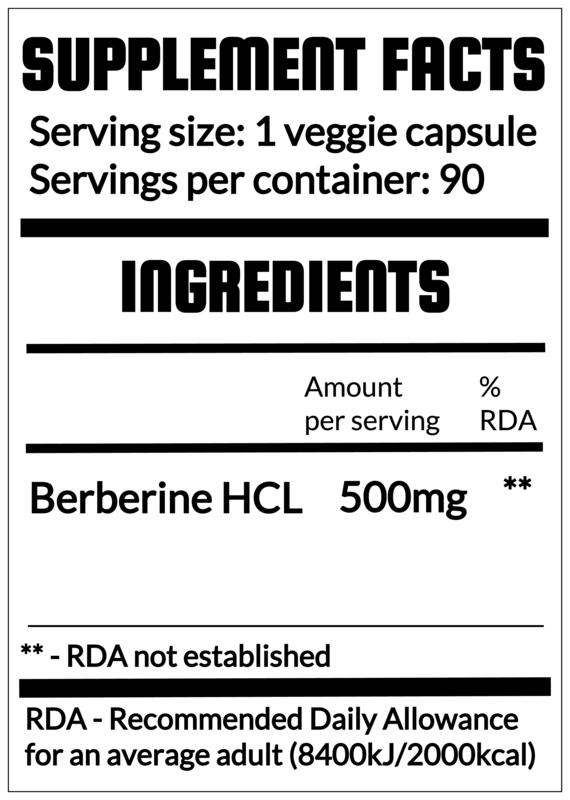 QRP Nutrition Berberine HCL 500mg 100v.caps image 1