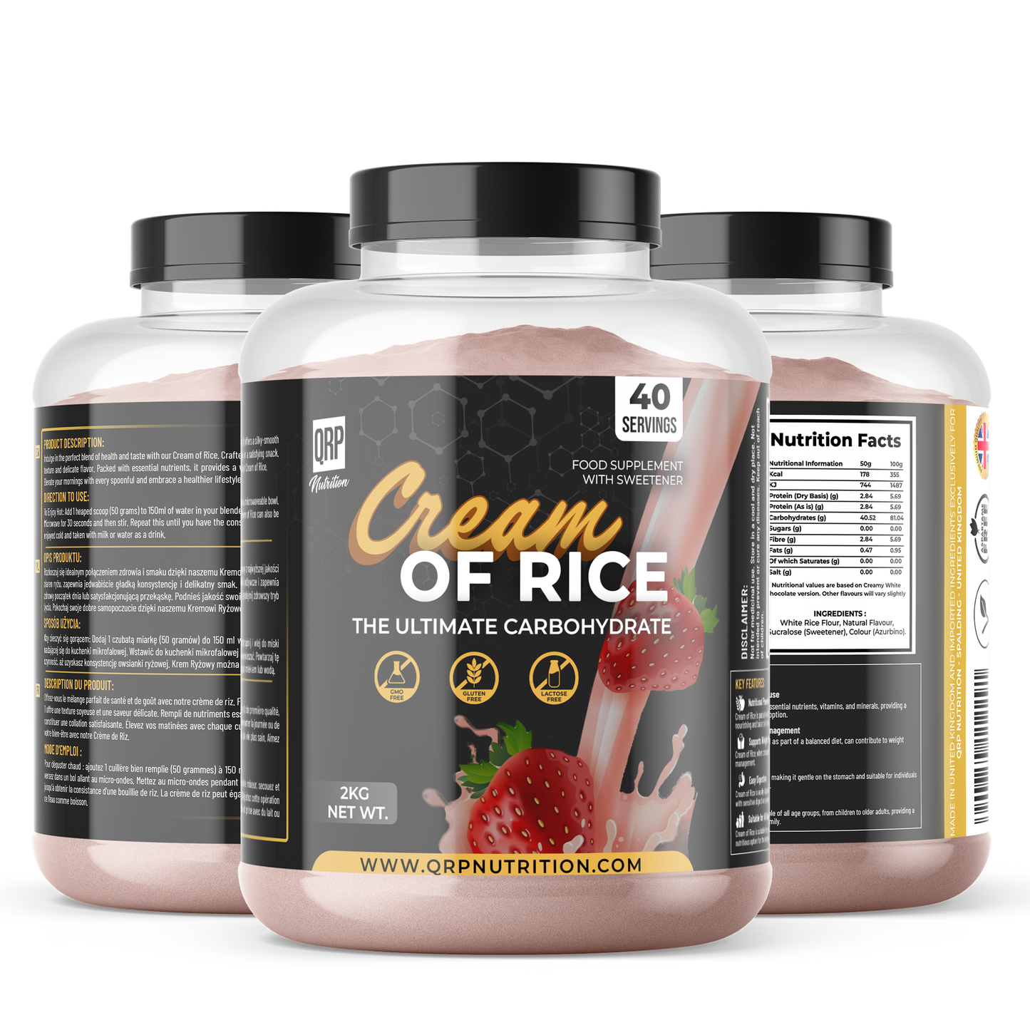 QRP Nutrition Cream of Rice 2kg image 1
