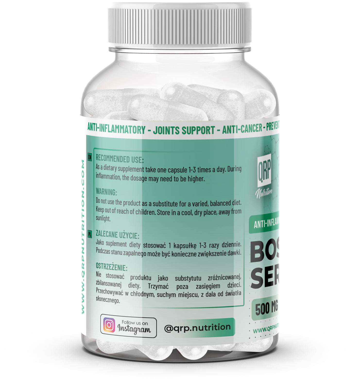 QRP Nutrition Boswellia Serrata 60 capsules 500mg image 3