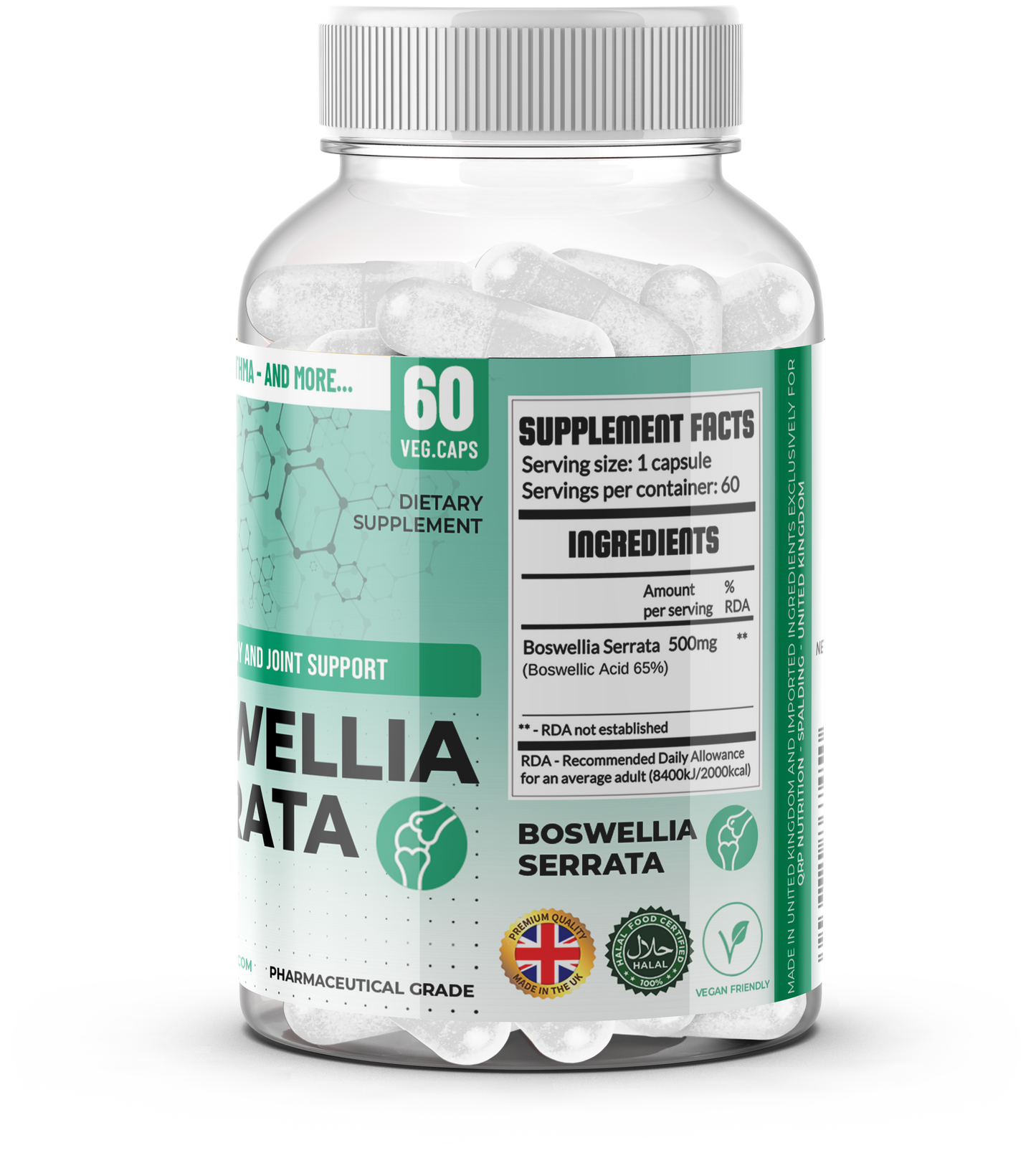 QRP Nutrition Boswellia Serrata 60 capsules 500mg image 2
