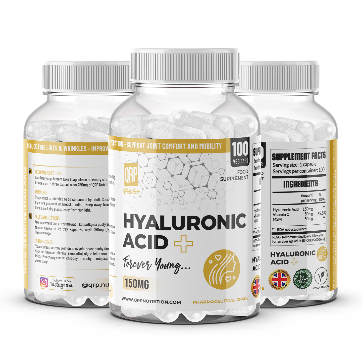 QRP Nutrition Hyaluronic Acid+ (100caps) image 0