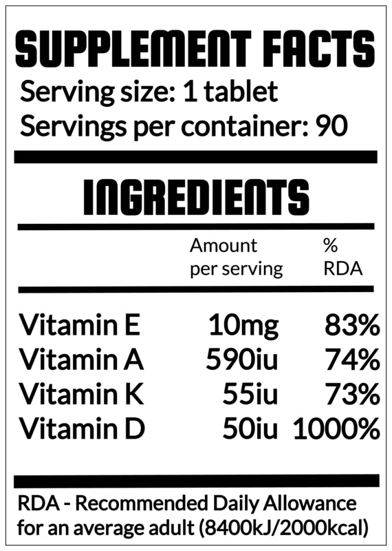 QRP Nutrition ADEK 60 tablets image 1