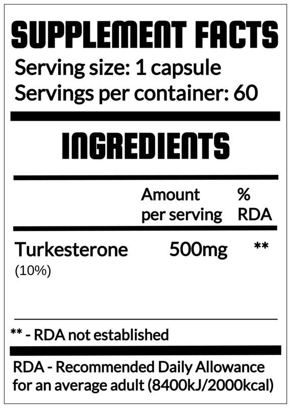 QRP Nutrition Turkesterone 500mg 60capsules image 1