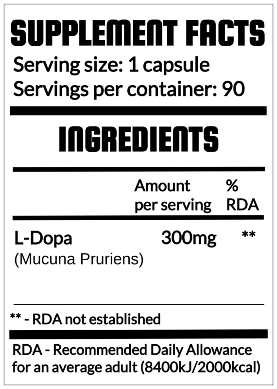 QRP Nutrition L-Dopa Mucuna Pruriens (90caps) image 1