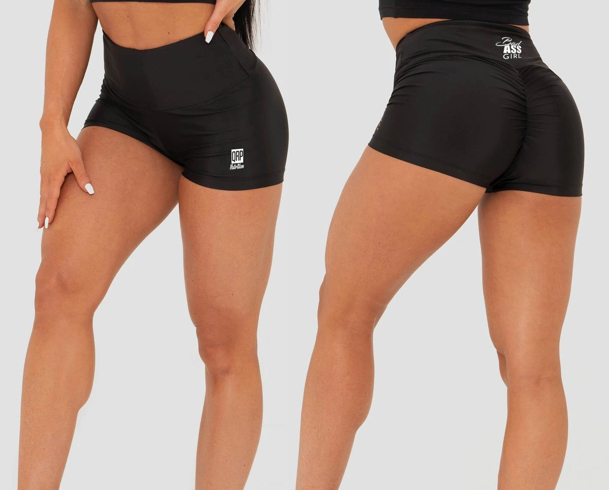 QRP Nutrition Bad Ass Girl Black shorts image 0