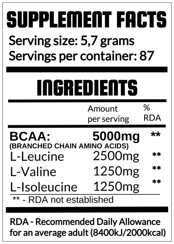 QRP Nutrition BCAA 500g image 1