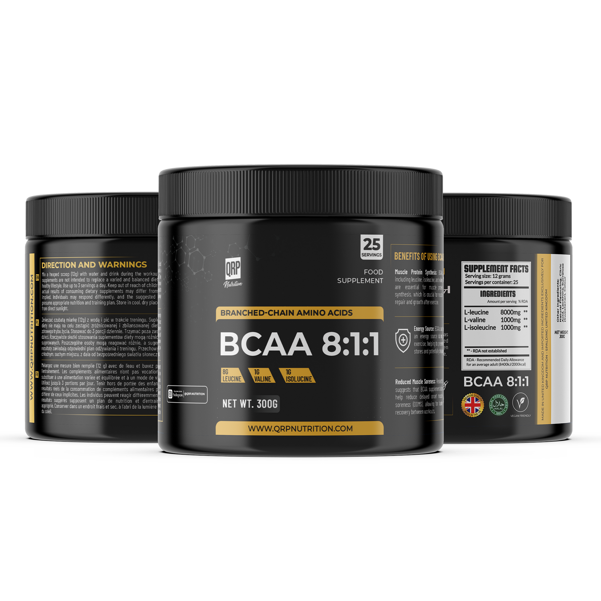 QRP Nutrition BCAA 8:1:1 - 300g image 0