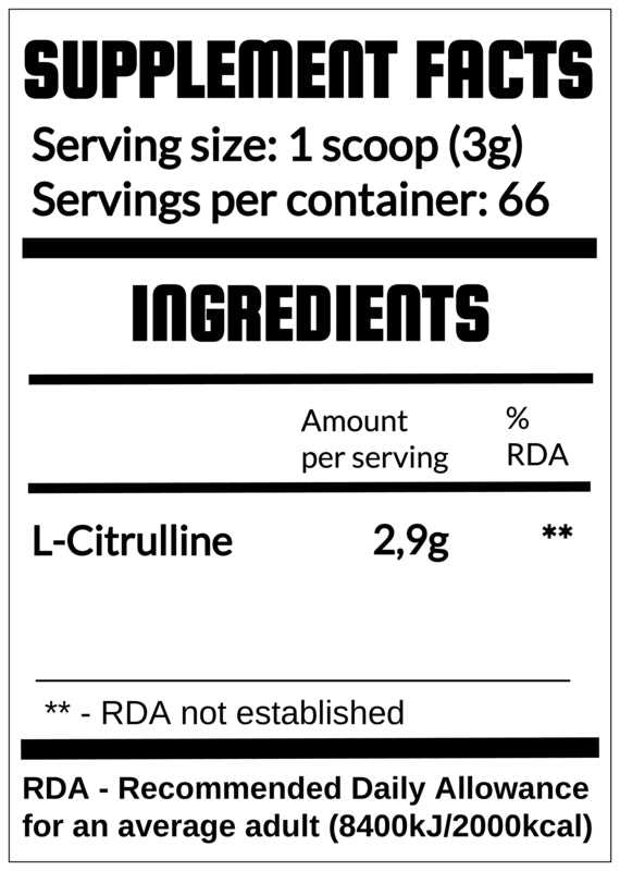 QRP Nutrition Citrulline 200g image 2