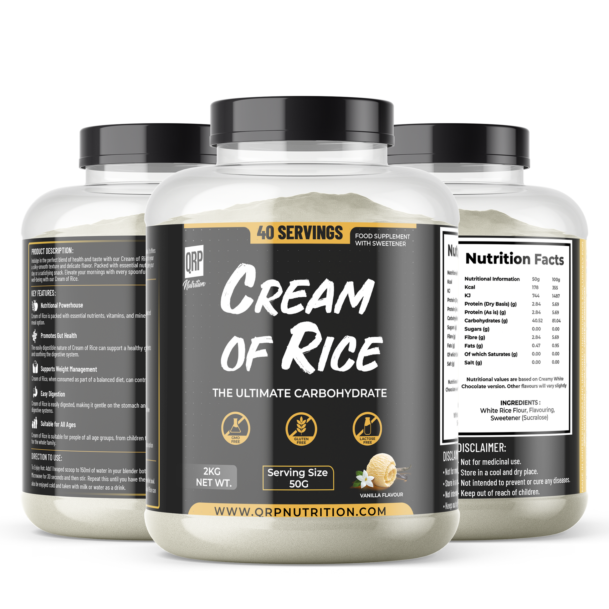 QRP Nutrition Cream of Rice 2kg  image 3