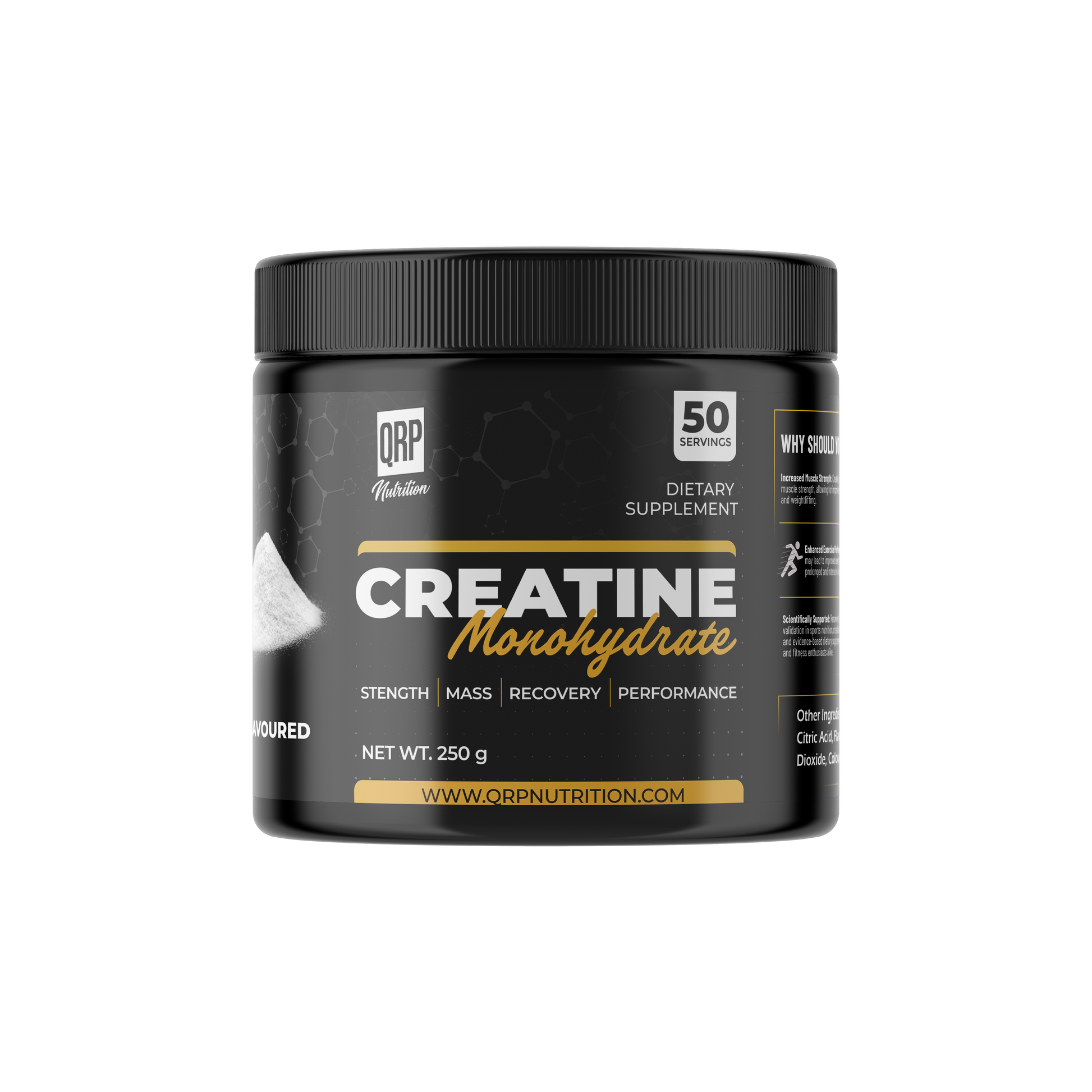 QRP Nutrition Creatine Monohydrate (250g / 500g) image 8
