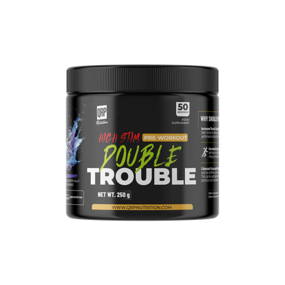 QRP Nutrition DOUBLE TROUBLE High Stim Pre-workout 250g image 2
