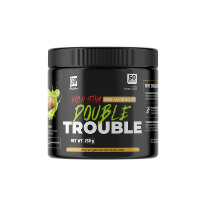 QRP Nutrition DOUBLE TROUBLE High Stim Pre-workout 250g image 1