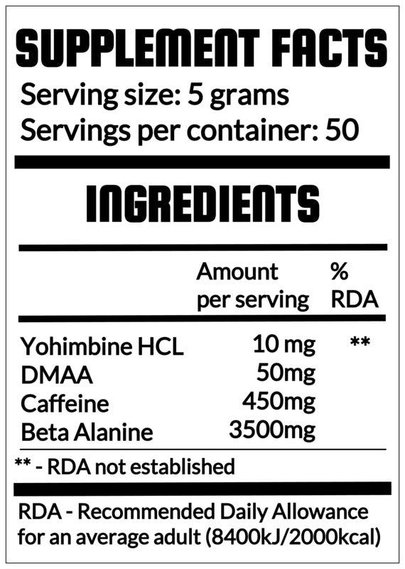 QRP Nutrition DOUBLE TROUBLE High Stim Pre-workout 250g image 6