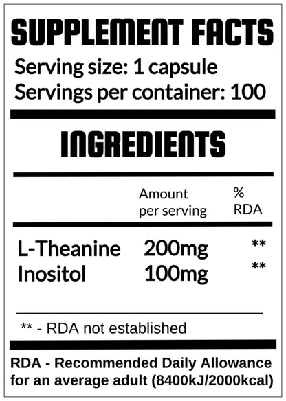 QRP Nutrition L-Theanine with Inositol (90 capsules) image 1