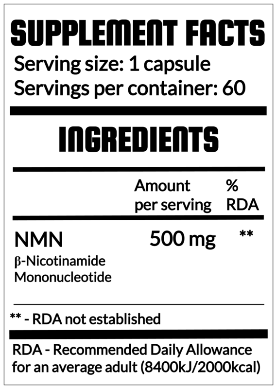 QRP Nutrition NMN 500mg 60 capsules image 1