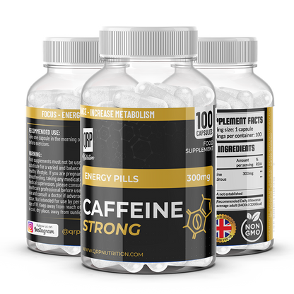 QRP Nutrition Caffeine 300mg (100 Capsules)