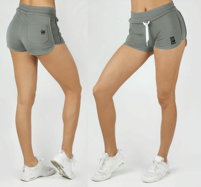 QRP Nutrition Bad Ass Girl grey shorts image 1