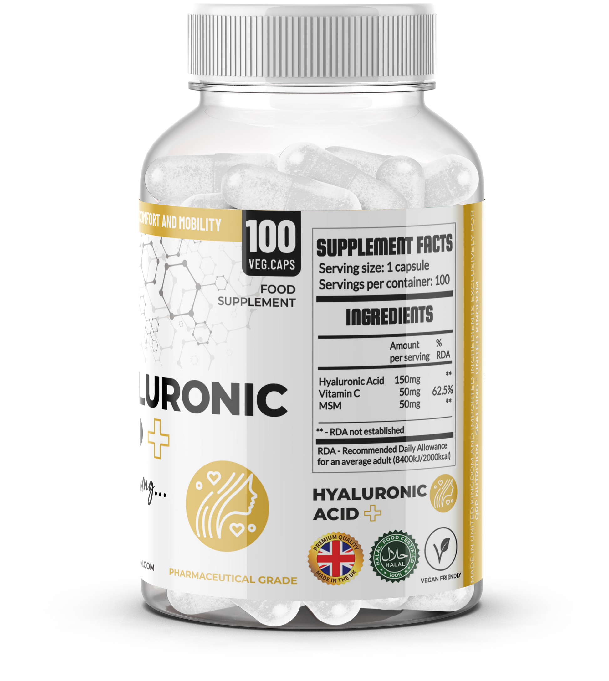 QRP Nutrition Hyaluronic Acid+ (100caps) image 3