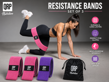 QRP Nutrition Resistance bands - set of 3