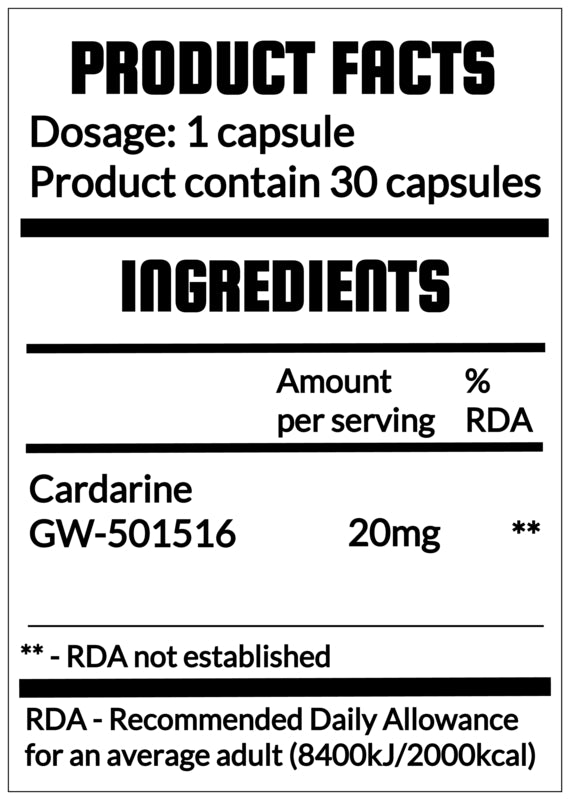 QRP Nutrition GW-501516 Cardarine 20mg image 1