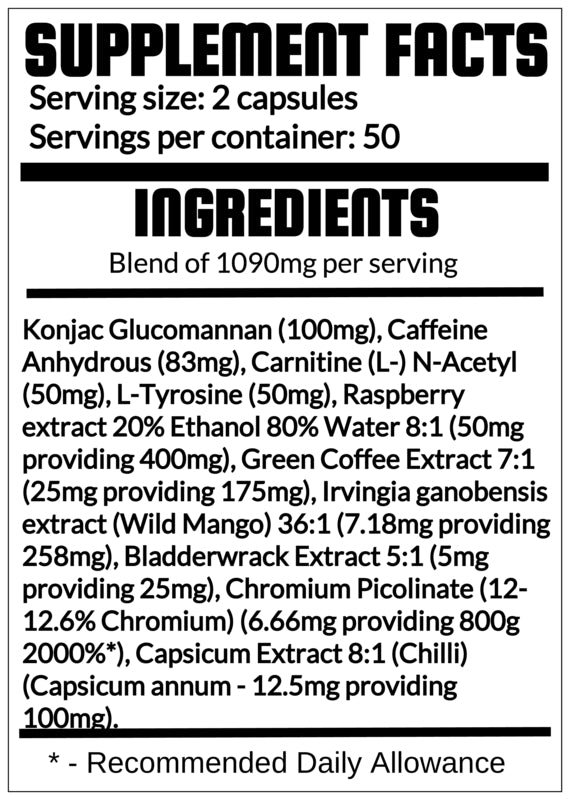 QRP Nutrition Bad Ass Girl Burner (100caps) image 1